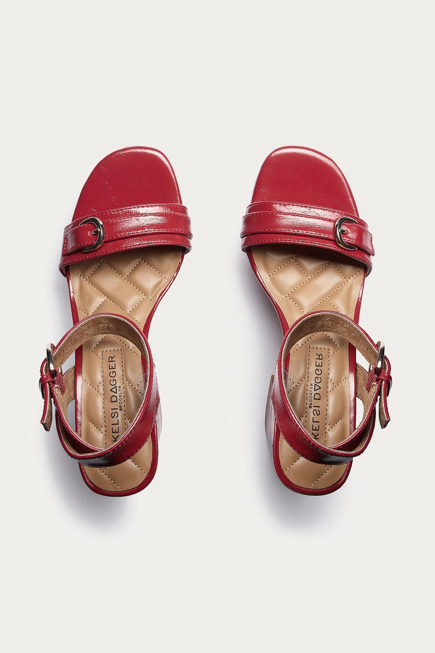 Wendy Crimson Leather Heel