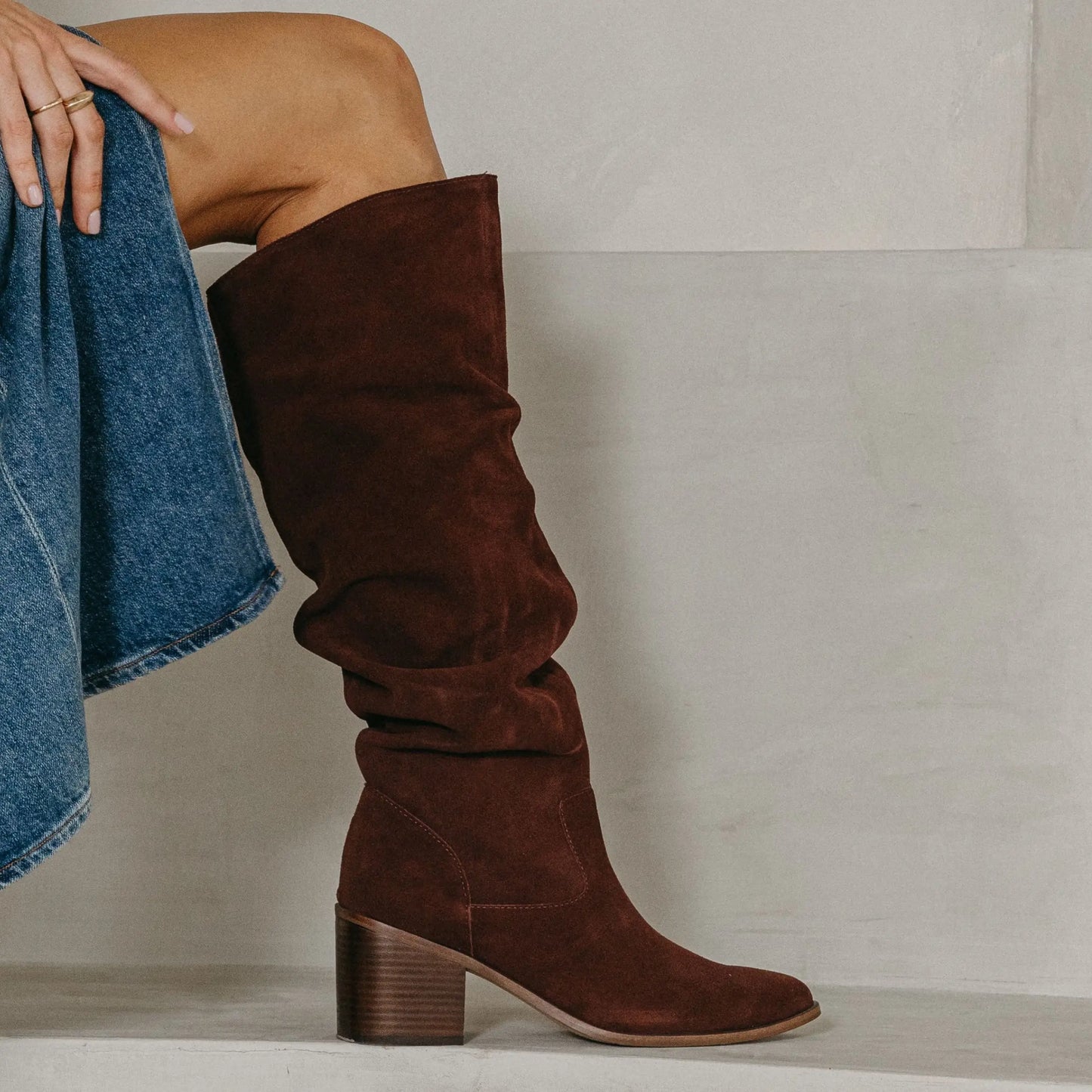 Easton Brown Suede Slouchy Boots