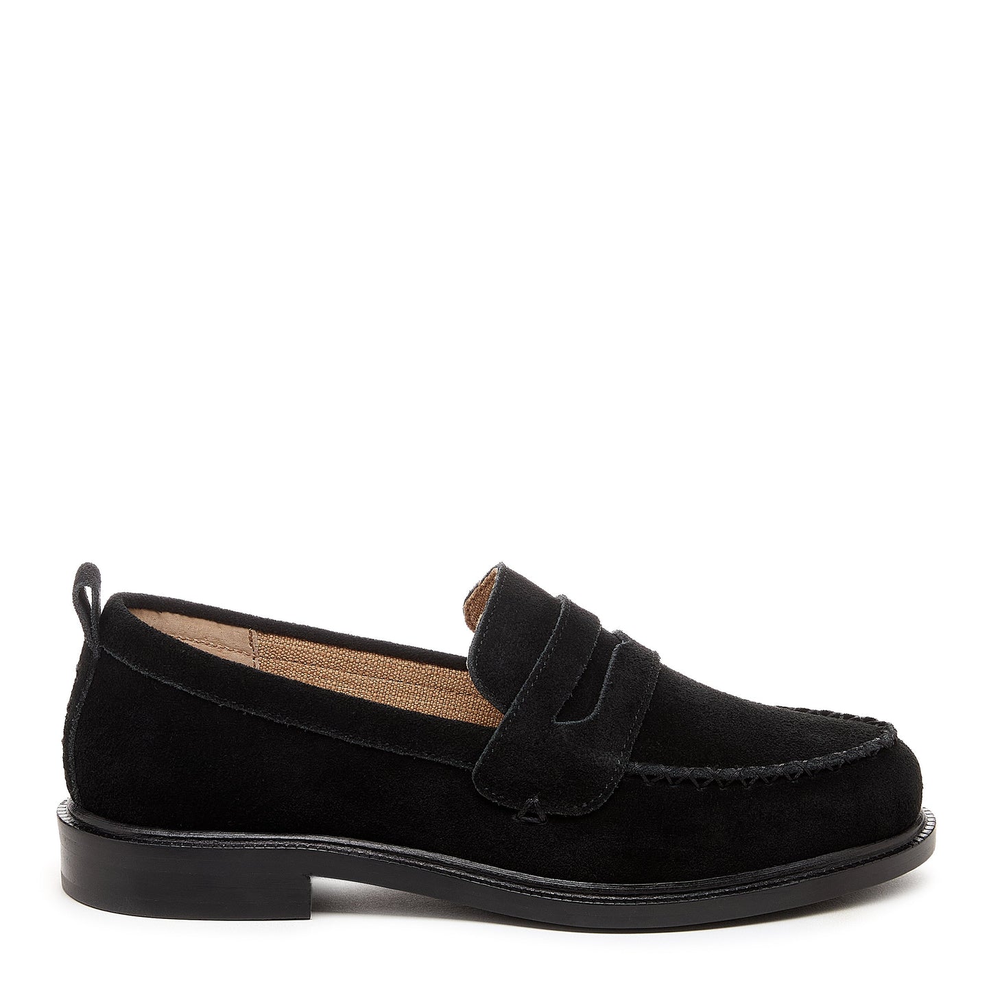 Lens All Black Suede Loafer
