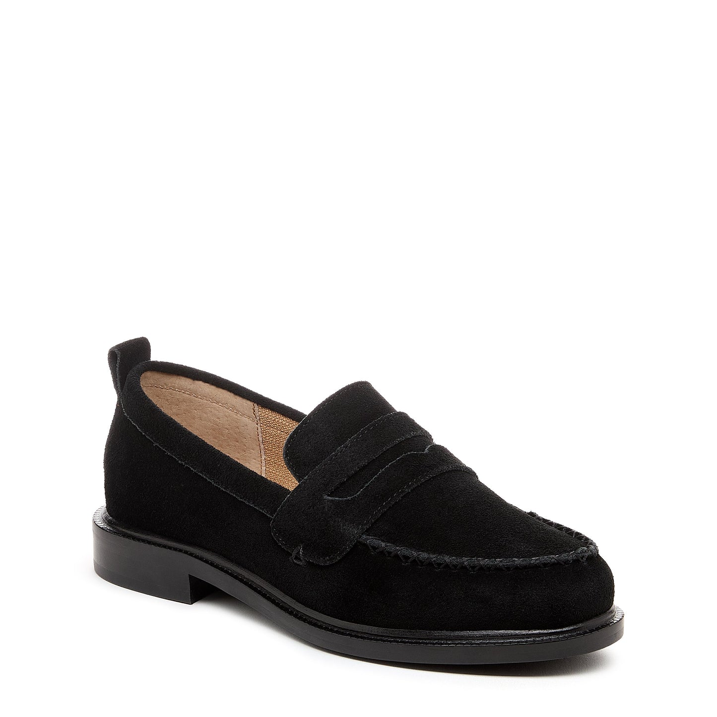 Lens All Black Suede Loafer