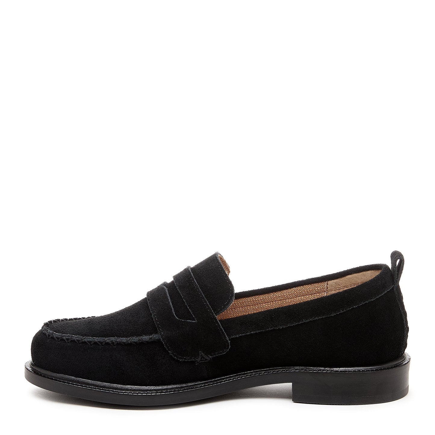 Lens All Black Suede Loafer