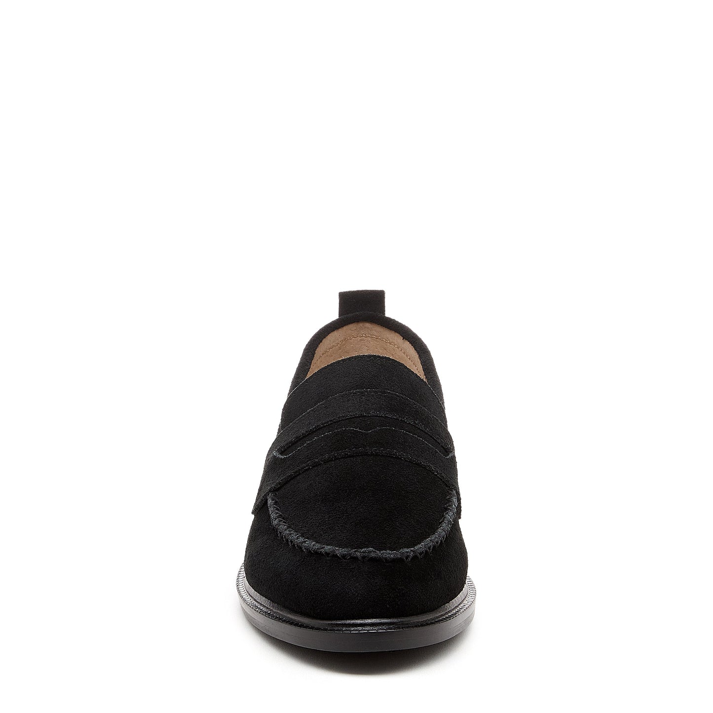Lens All Black Suede Loafer