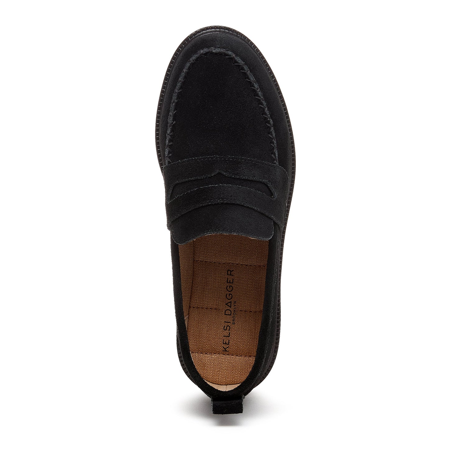 Lens All Black Suede Loafer