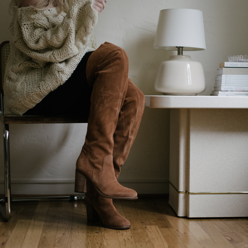 Logan Chestnut Wide Calf Boots