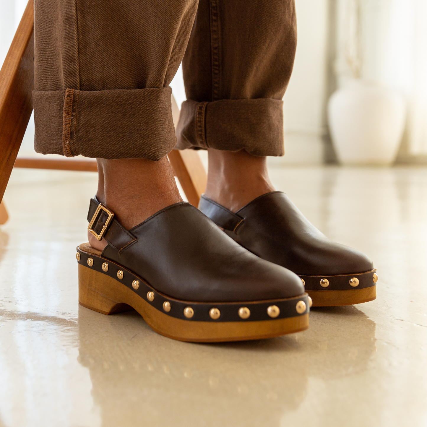 Warehouse Buffalo Slingback Clog