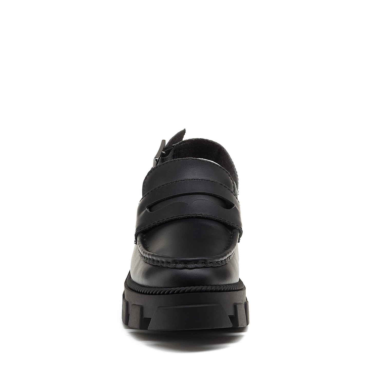 bowery black lug sole loafer, interior comfort lining detail, Kelsi Dagger Brooklyn
