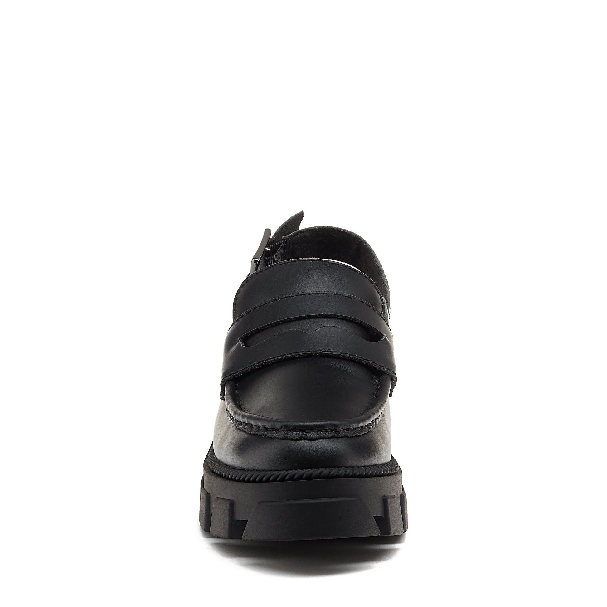 bowery black lug sole loafer, interior comfort lining detail, Kelsi Dagger Brooklyn