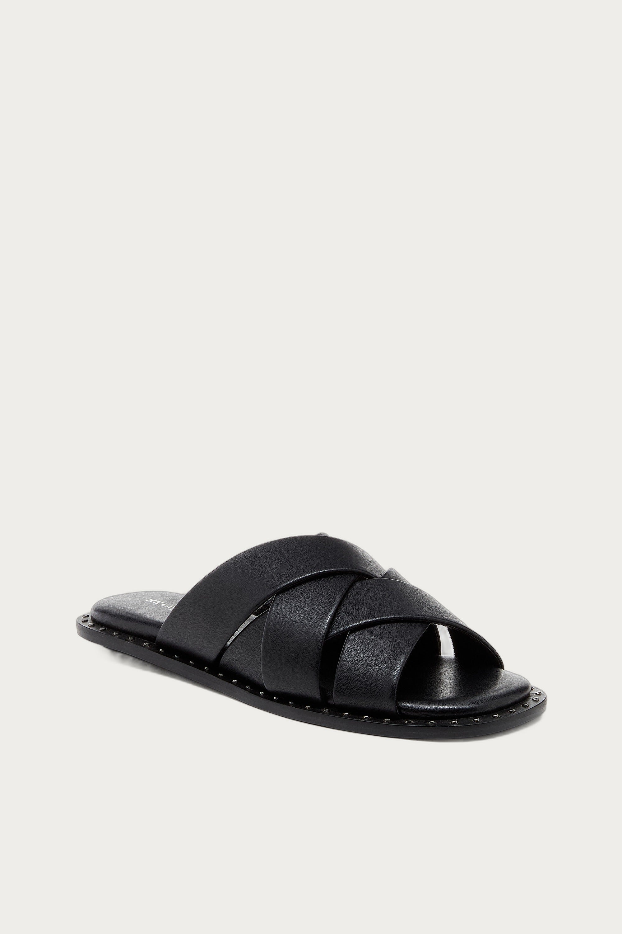 Bravo Black Leather Sandal