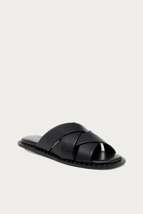 Bravo Black Leather Sandal