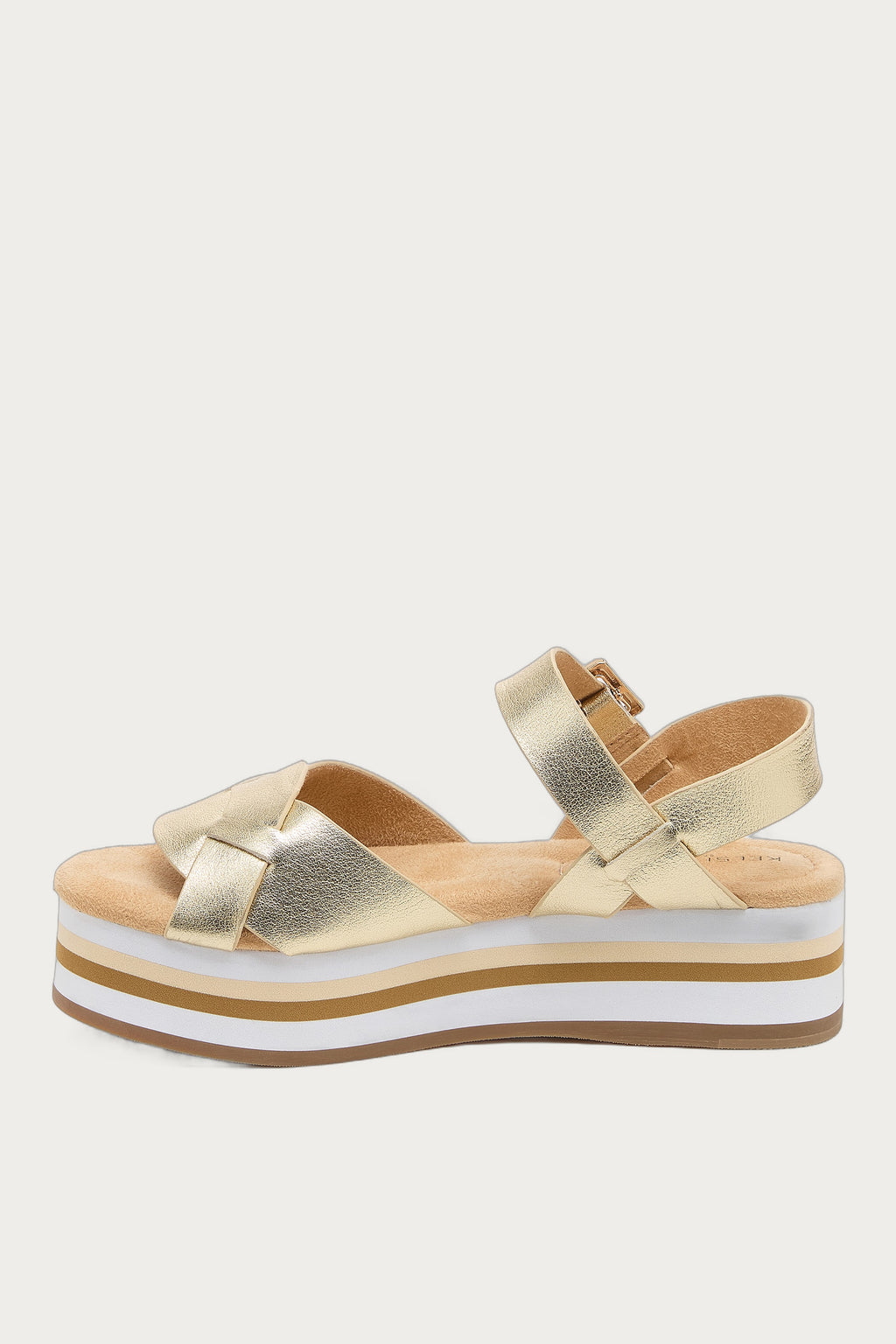 Breeze Light Gold Platform Sandals