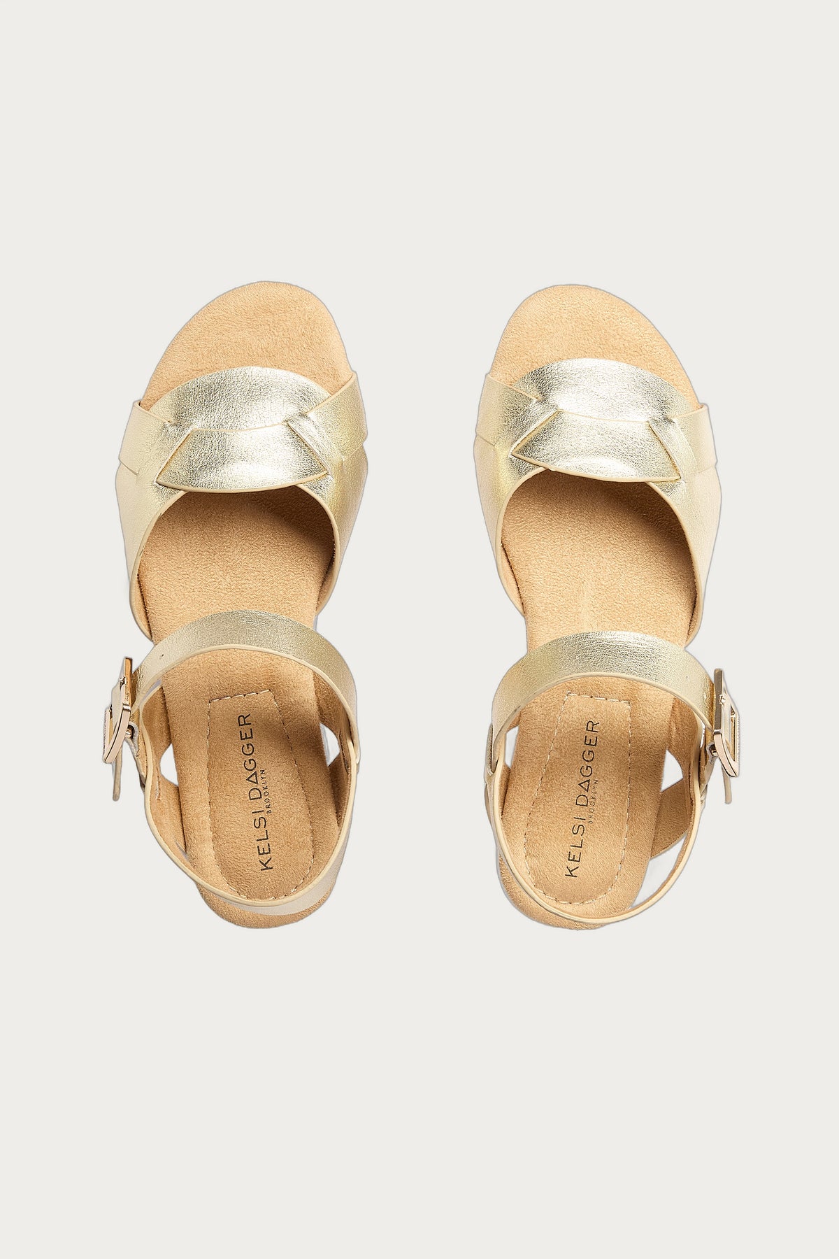 Breeze Light Gold Platform Sandals
