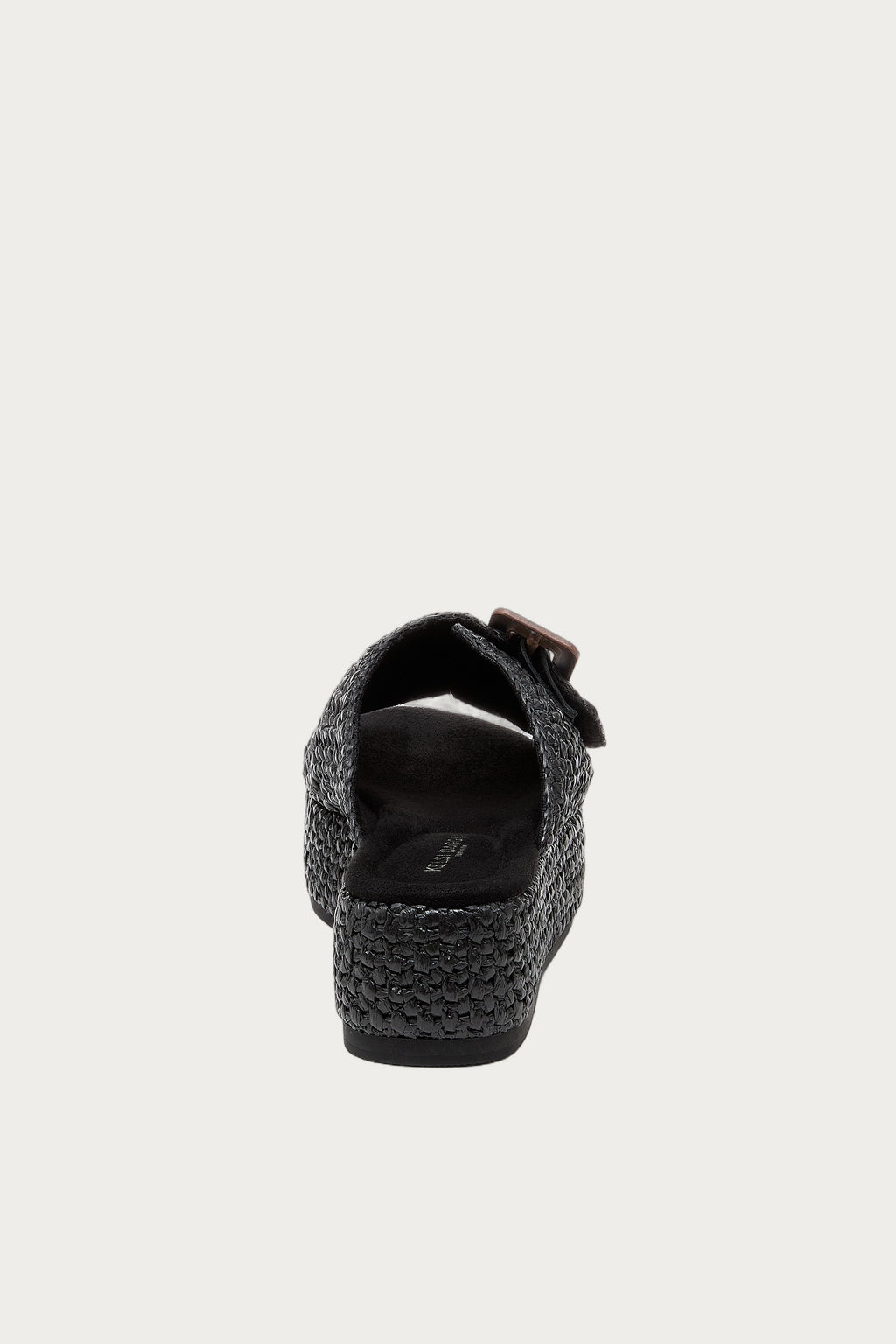Dover Black Raffia Platform Sandals