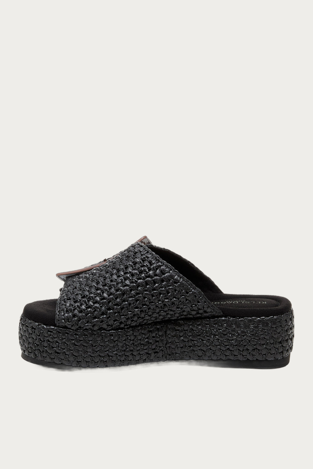 Dover Black Raffia Platform Sandals