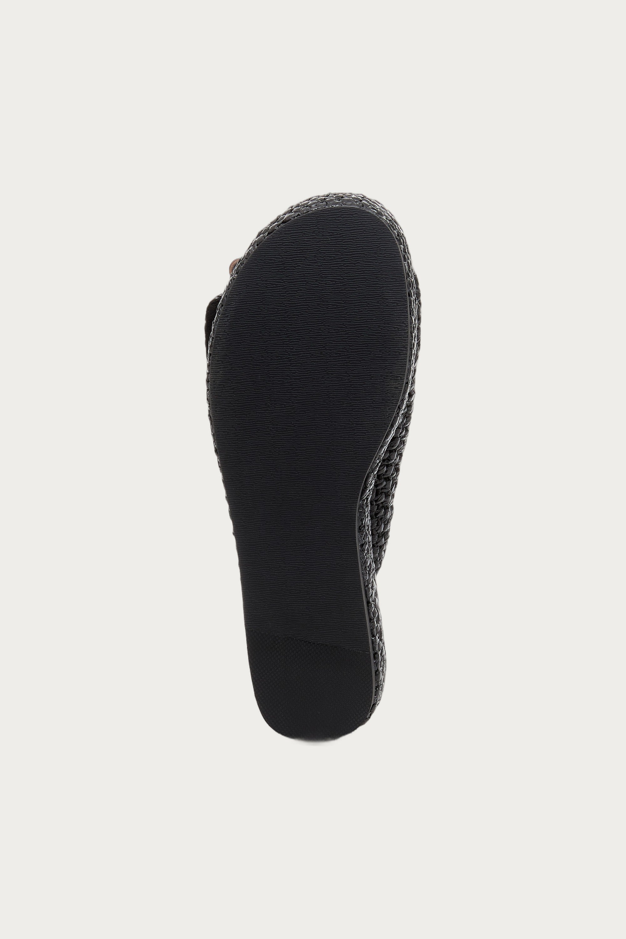 Dover Black Raffia Platform Sandals