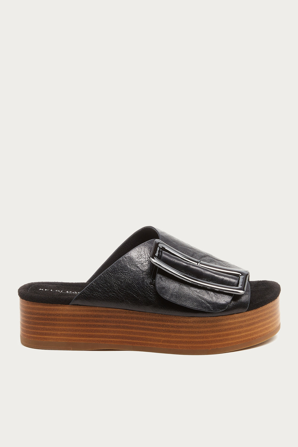 Dover Black Distressed Platform Sandals
