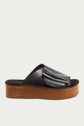 Dover Black Distressed Platform Sandals