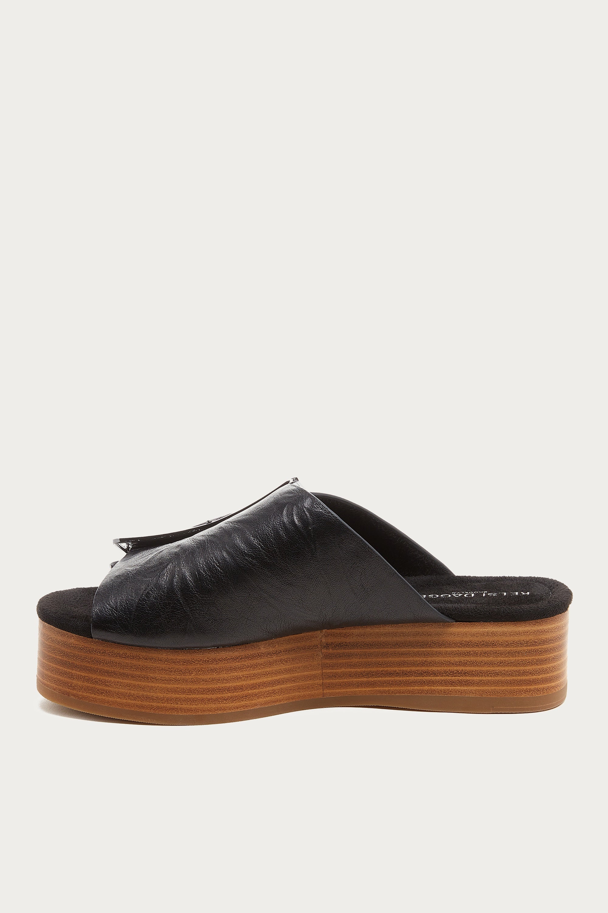 Dover Black Distressed Platform Sandals