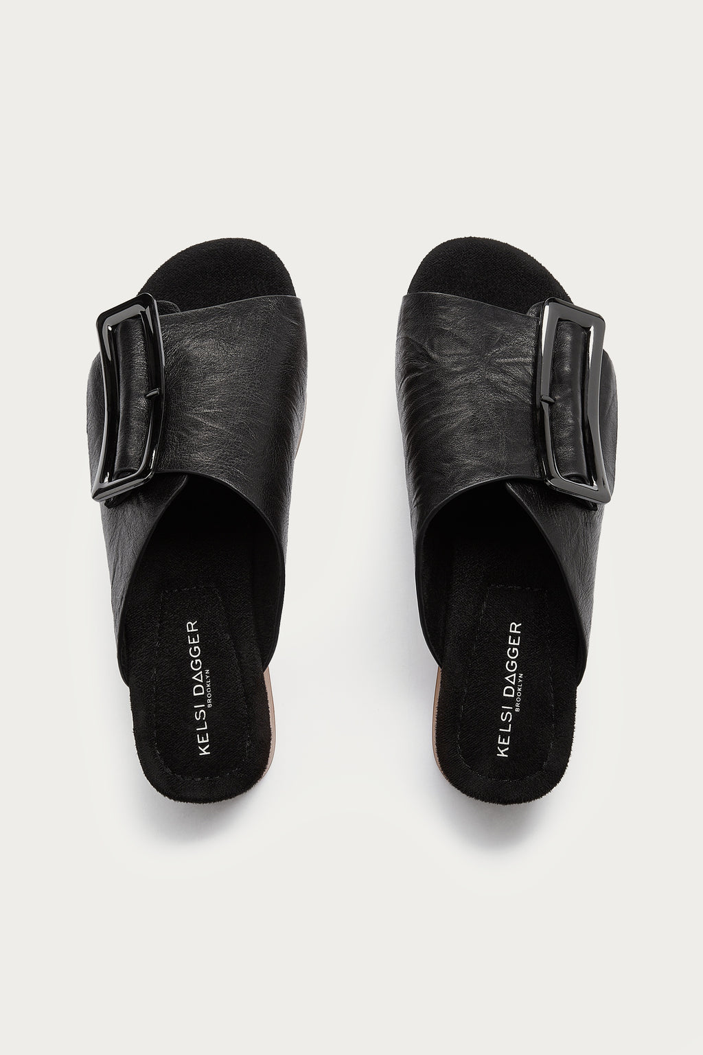 Dover Black Distressed Platform Sandals