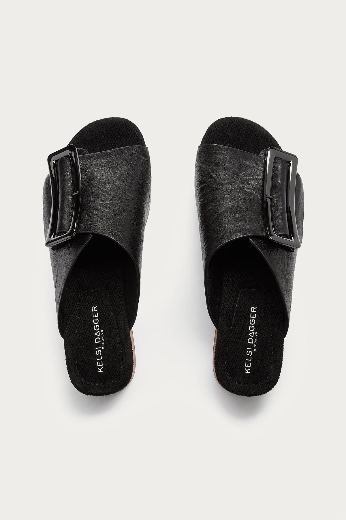 Dover Black Distressed Platform Sandals