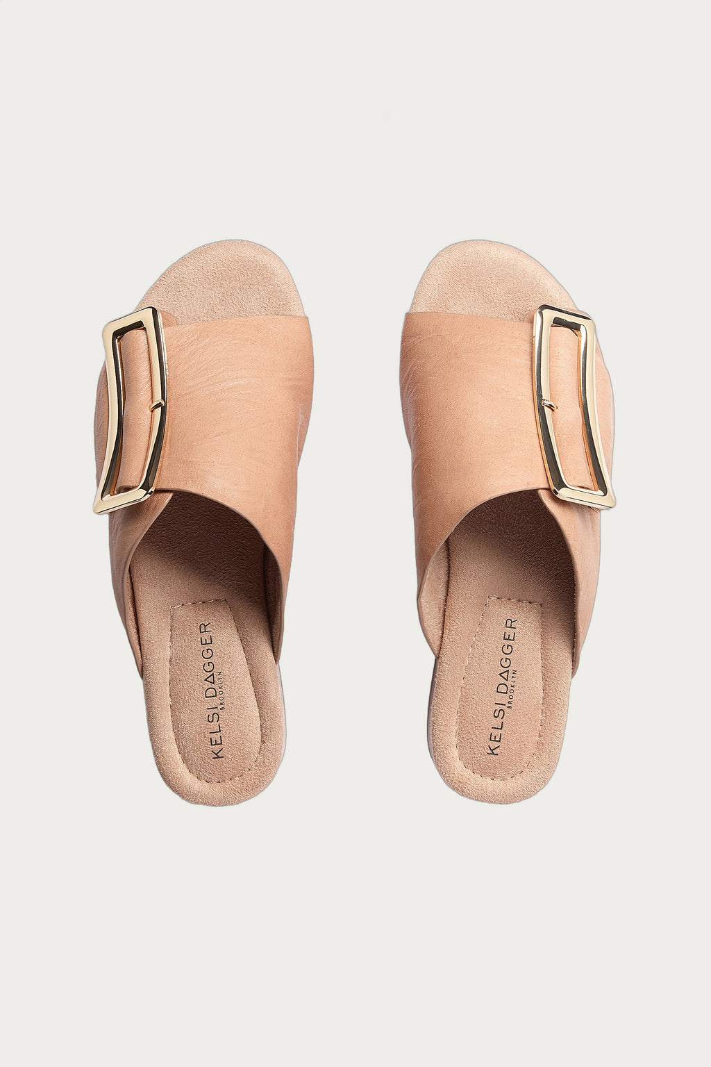 Dover Pink Leather Platform Sandals