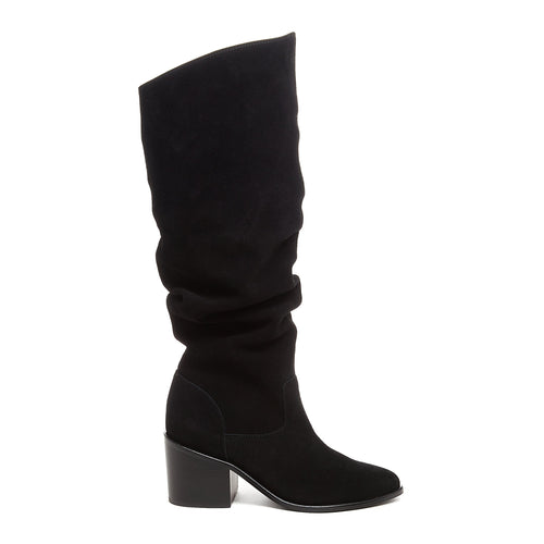  Easton Black Suede Slouchy Boots 