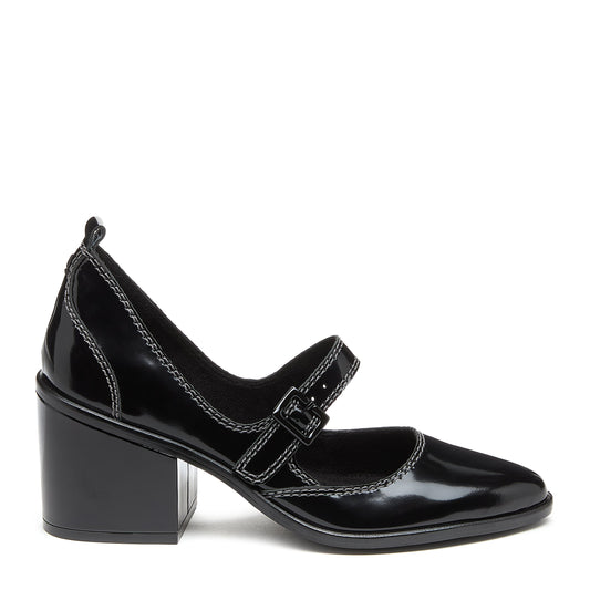 Women's Kelsi Dagger Brooklyn Elm Black Leather Mary Janes