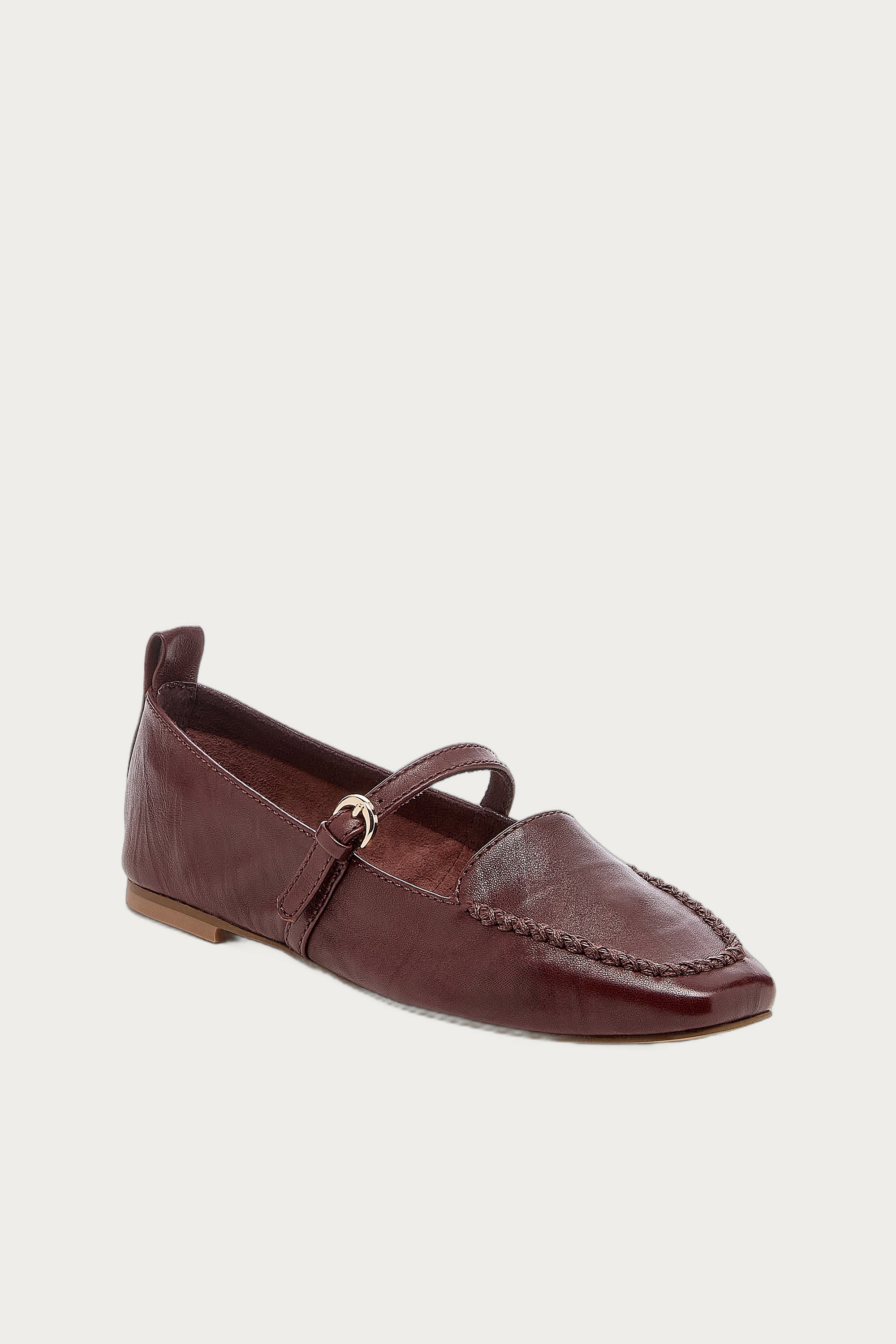 Ferry Warm Brown Mary Jane Flats