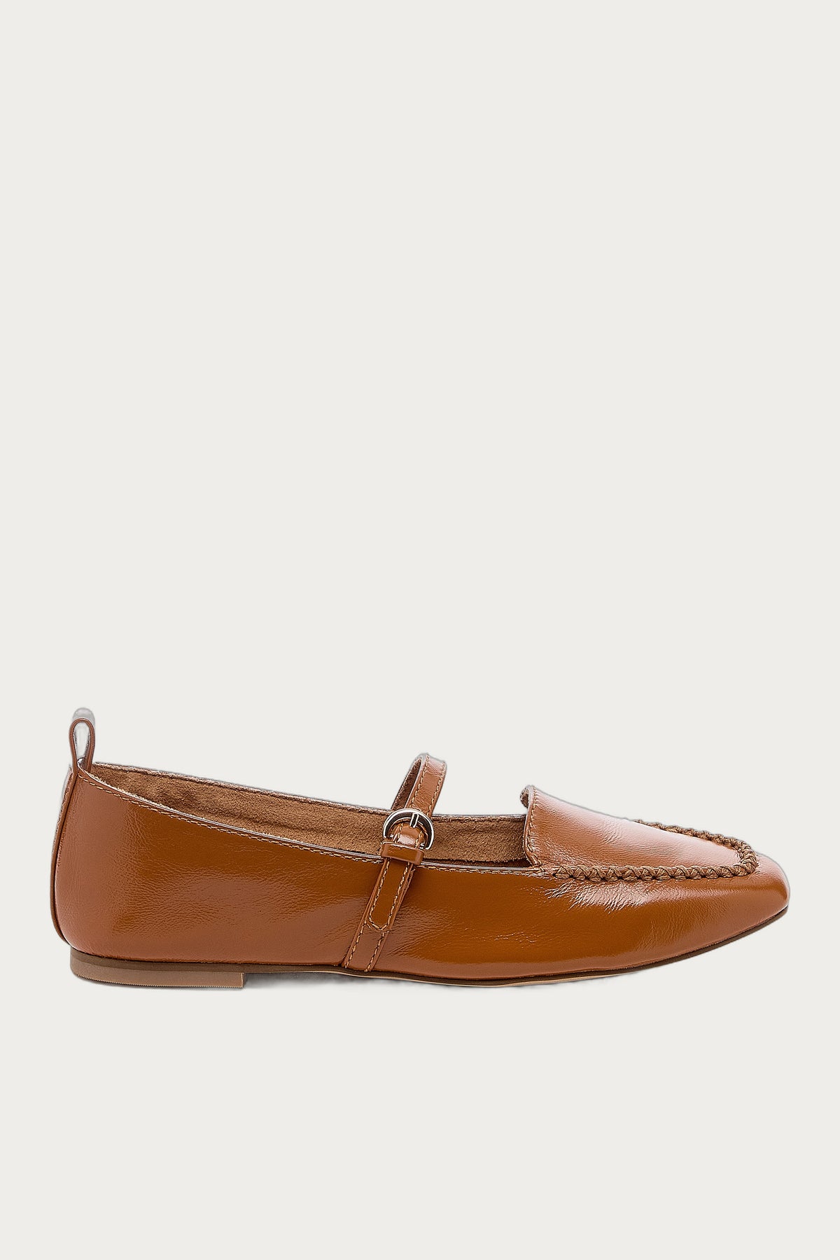 Ferry Cognac Mary Jane Flats