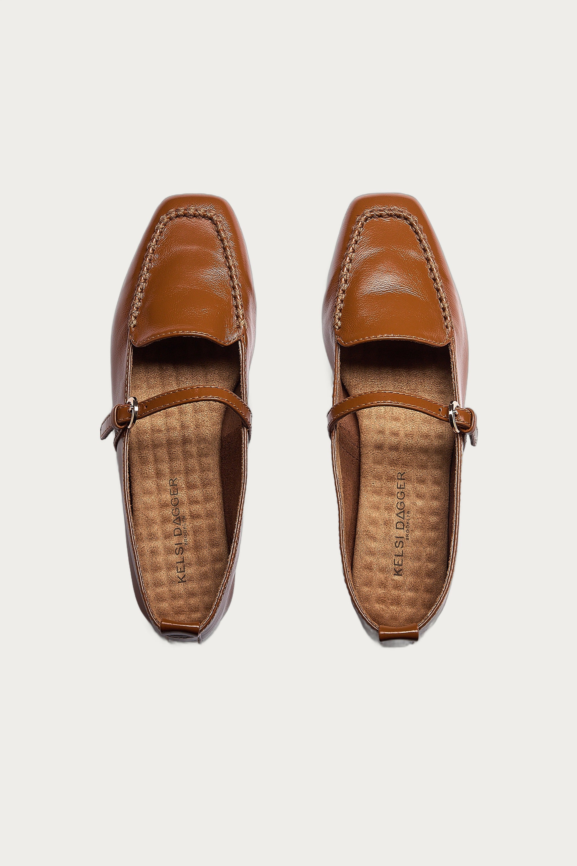 Ferry Cognac Mary Jane Flats