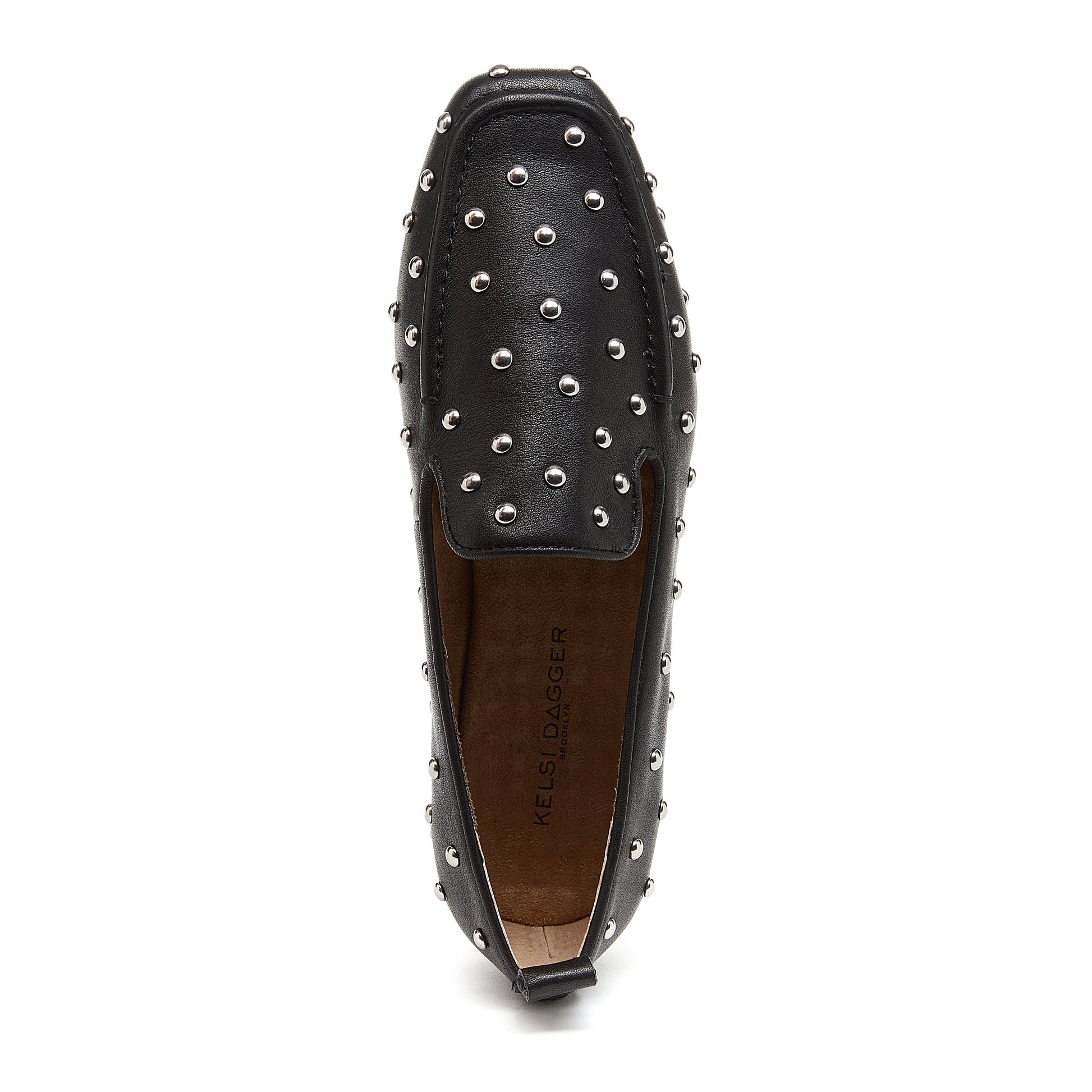 Kelsi Dagger Brooklyn Finley Black Stud Loafers Women's