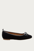 Frankie Black Suede Ballet Flats