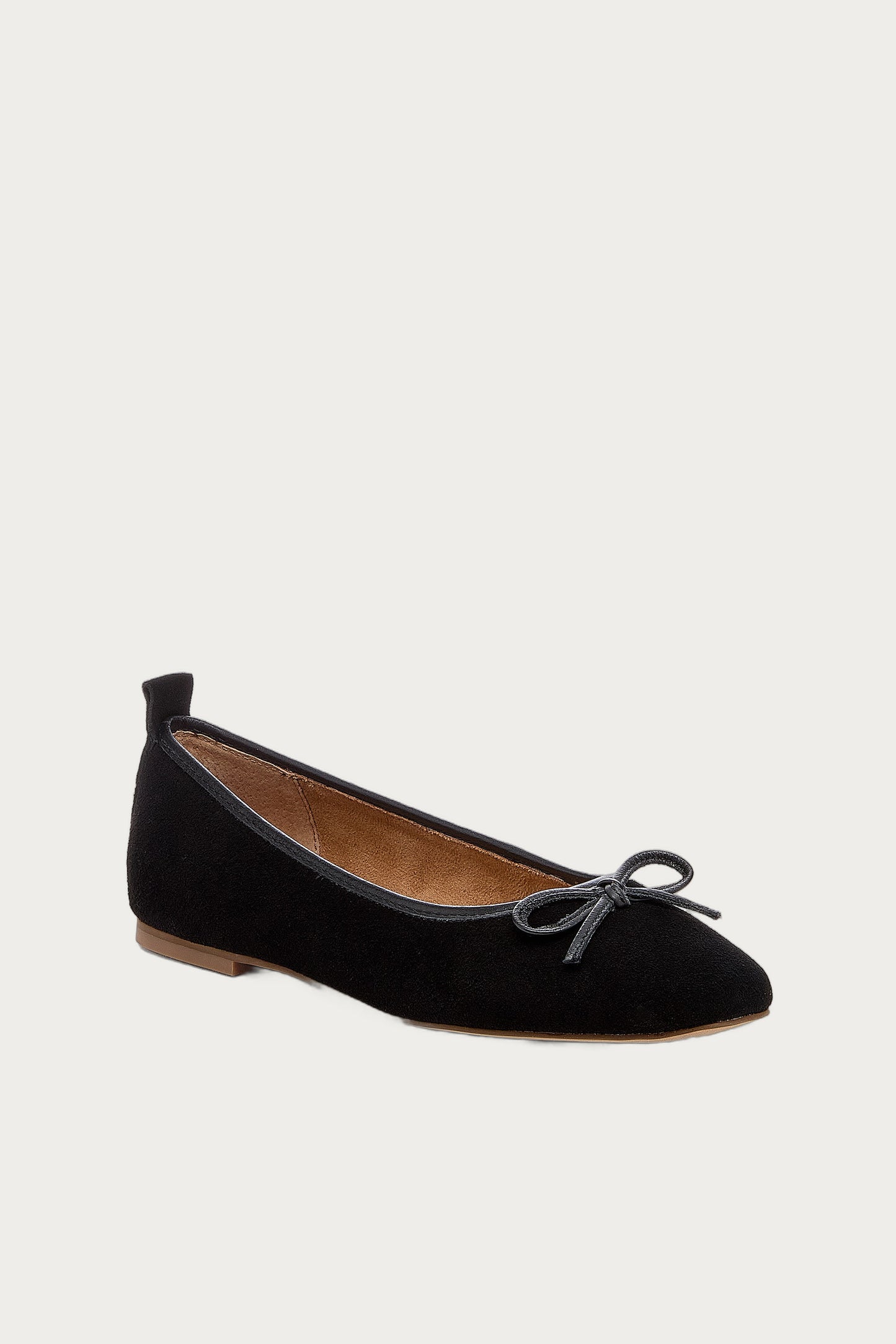 Frankie Black Suede Ballet Flats