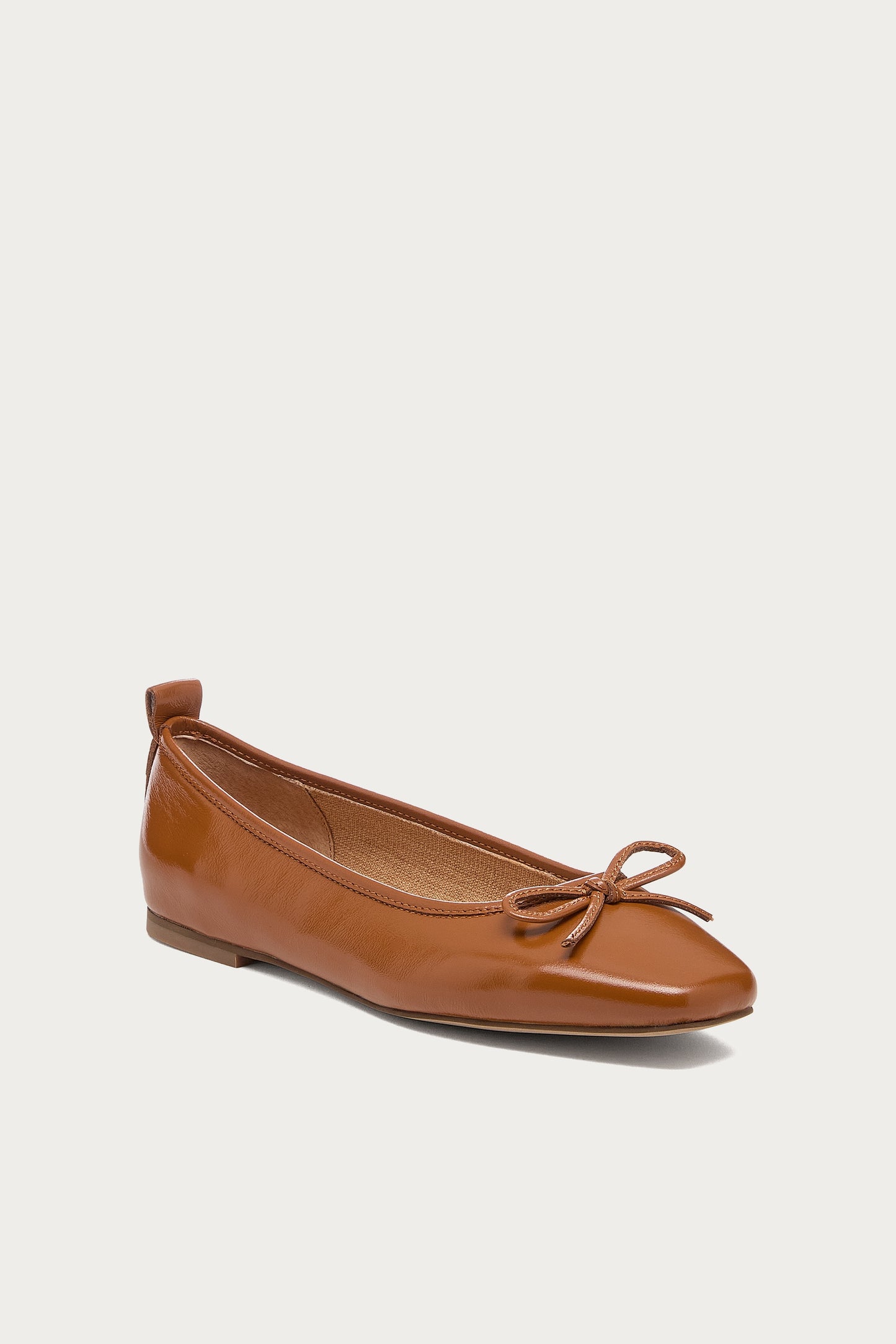 Frankie Cognac Ballet Flats