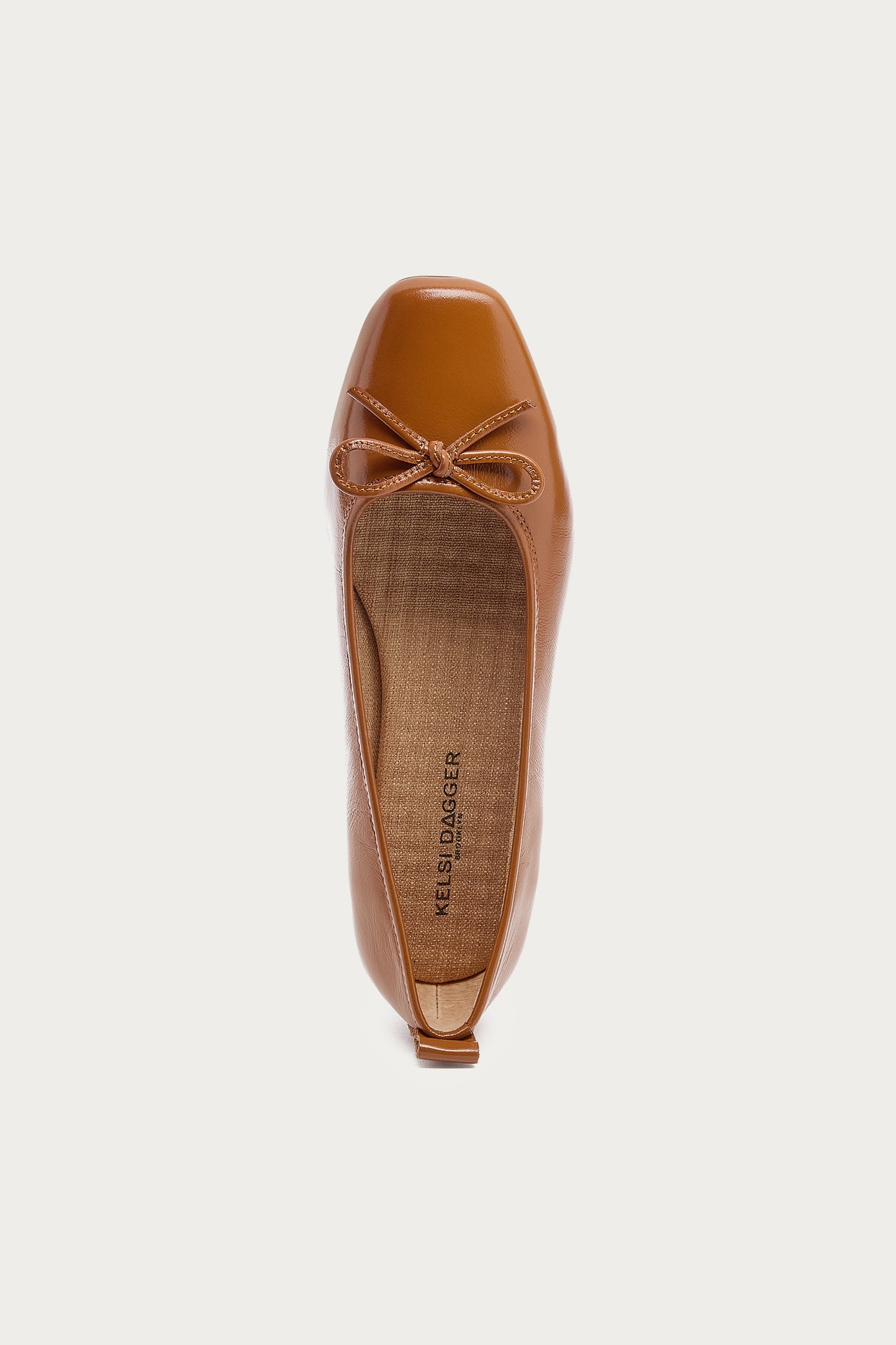 Frankie Cognac Ballet Flats