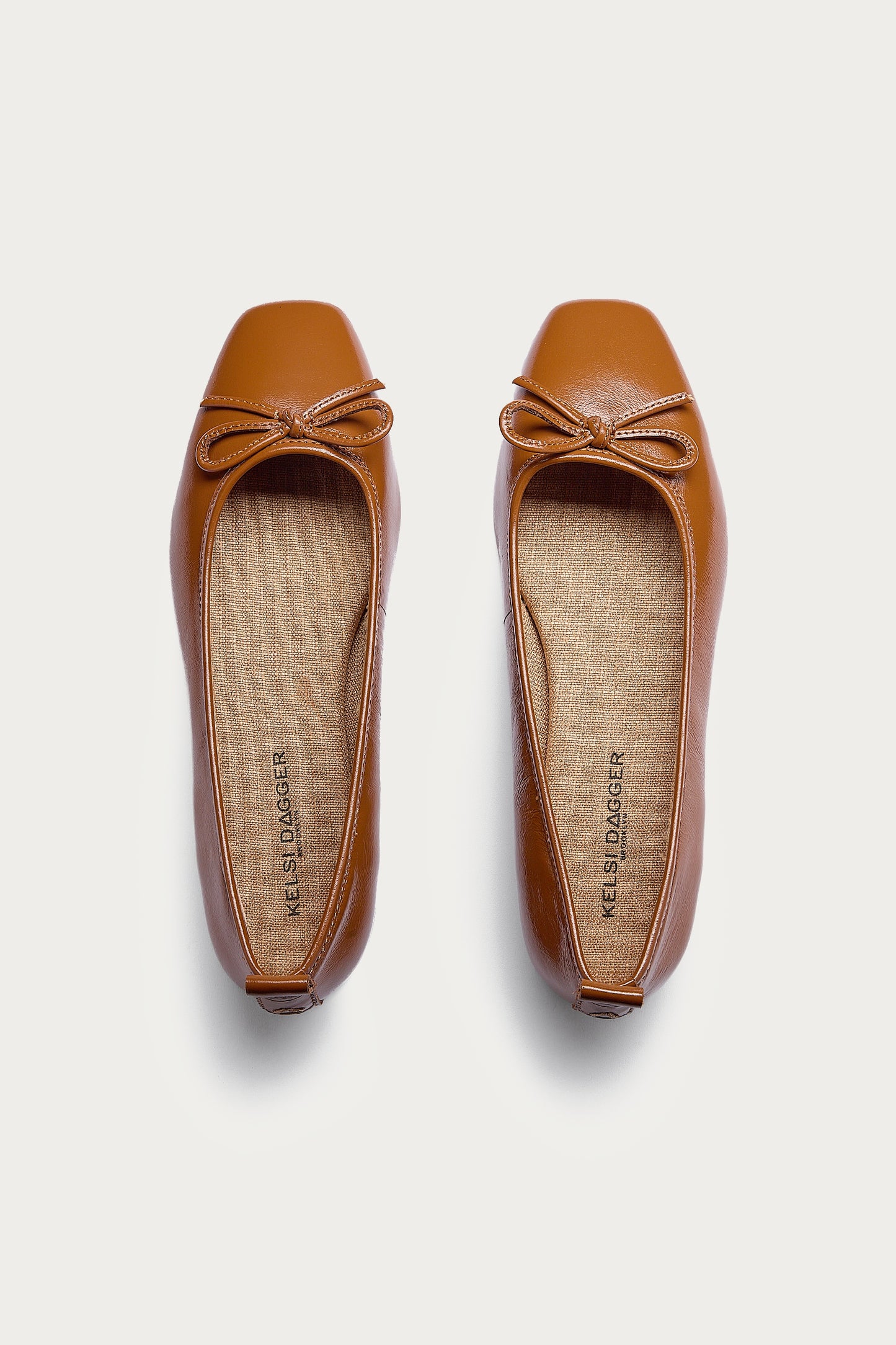 Frankie Cognac Ballet Flats