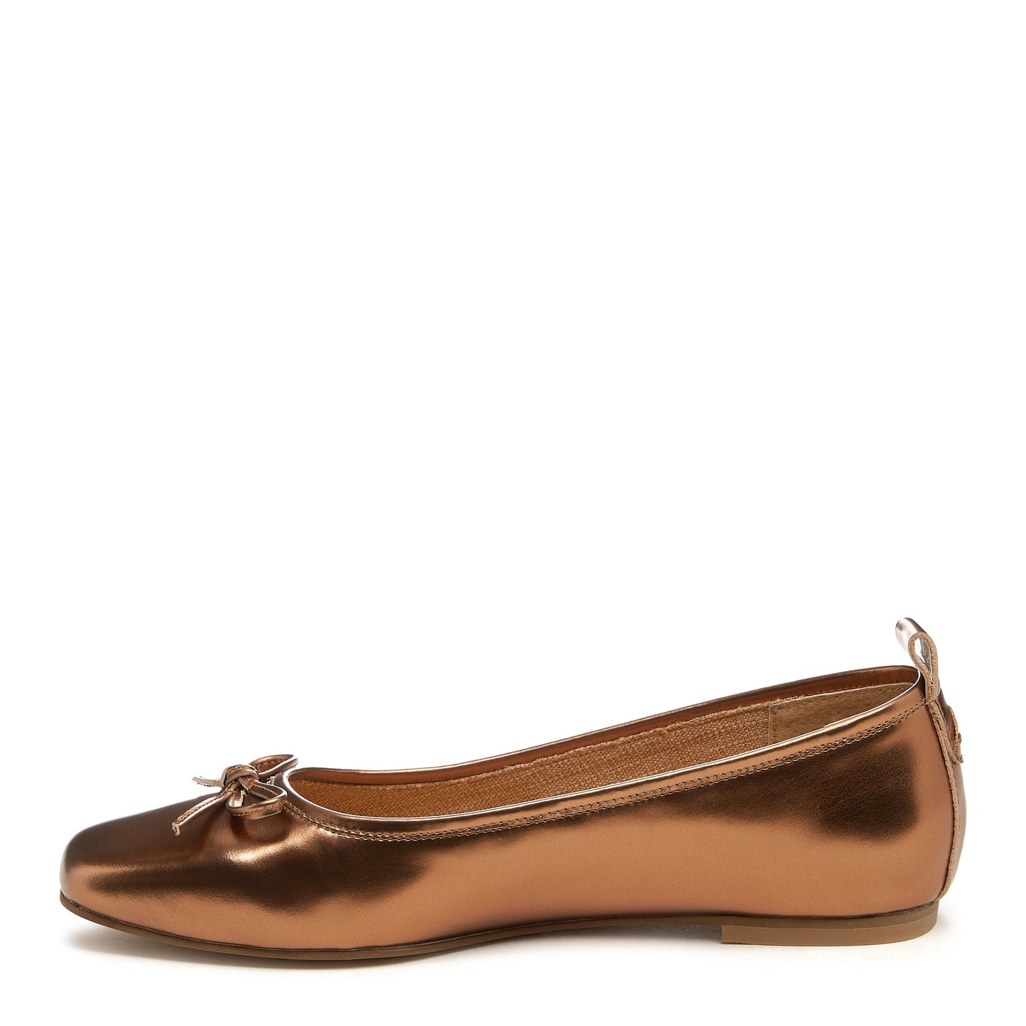 Frankie Cognac Metallic Ballet Flats