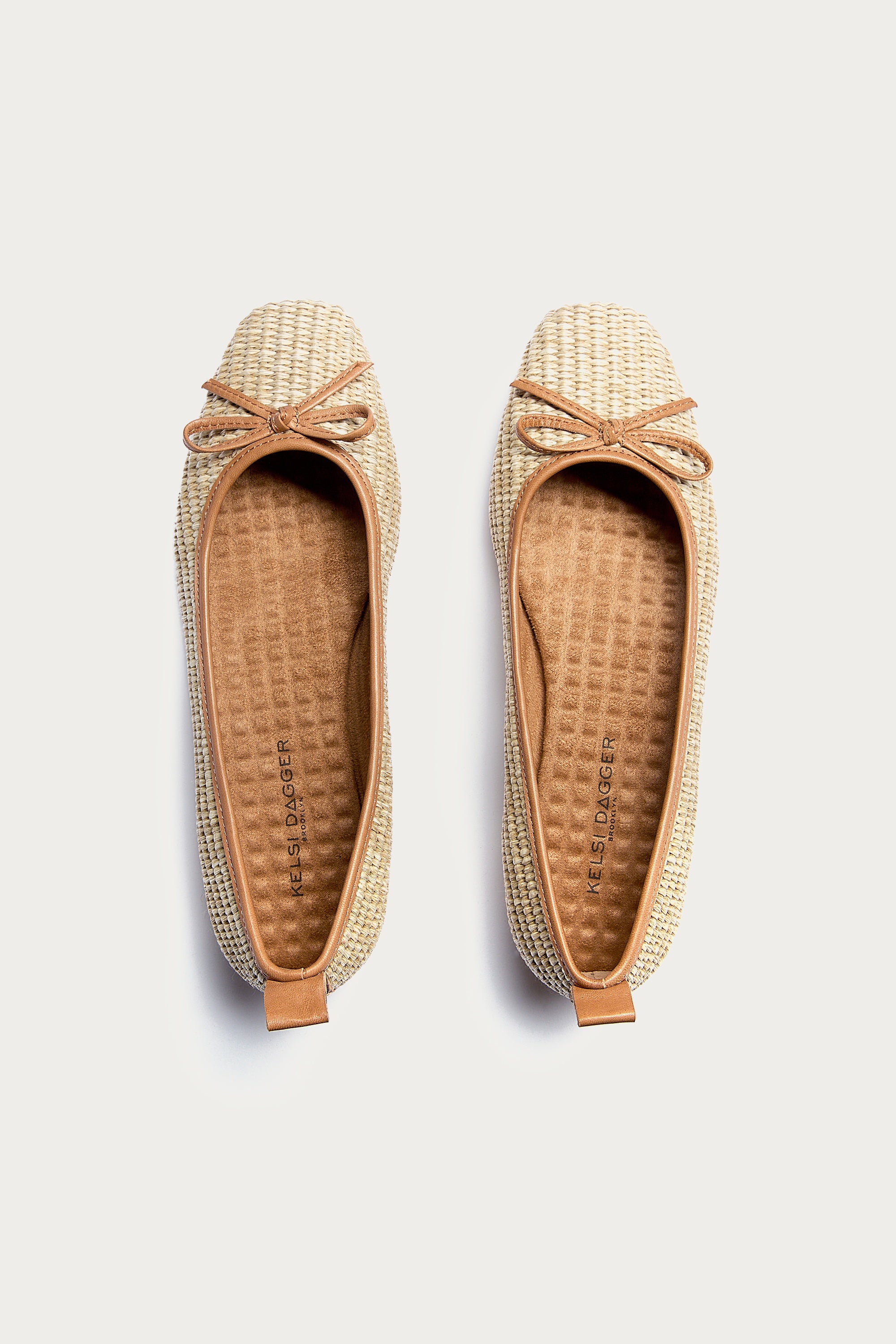 Frankie Mini Raffia Ballet Flats