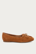 Freddie Cognac Ballet Flats