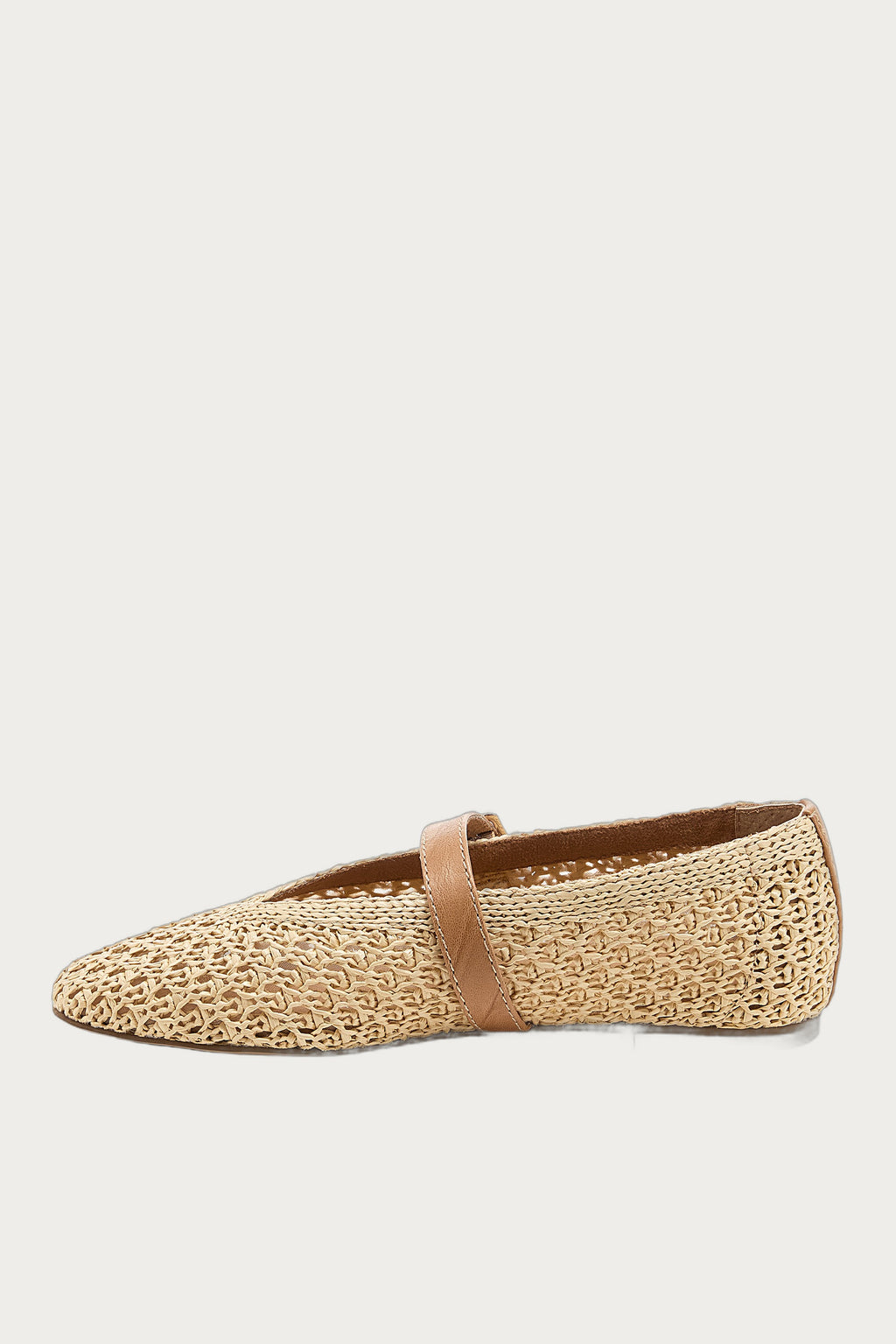 Freya Natural Mary Jane Ballet Flats