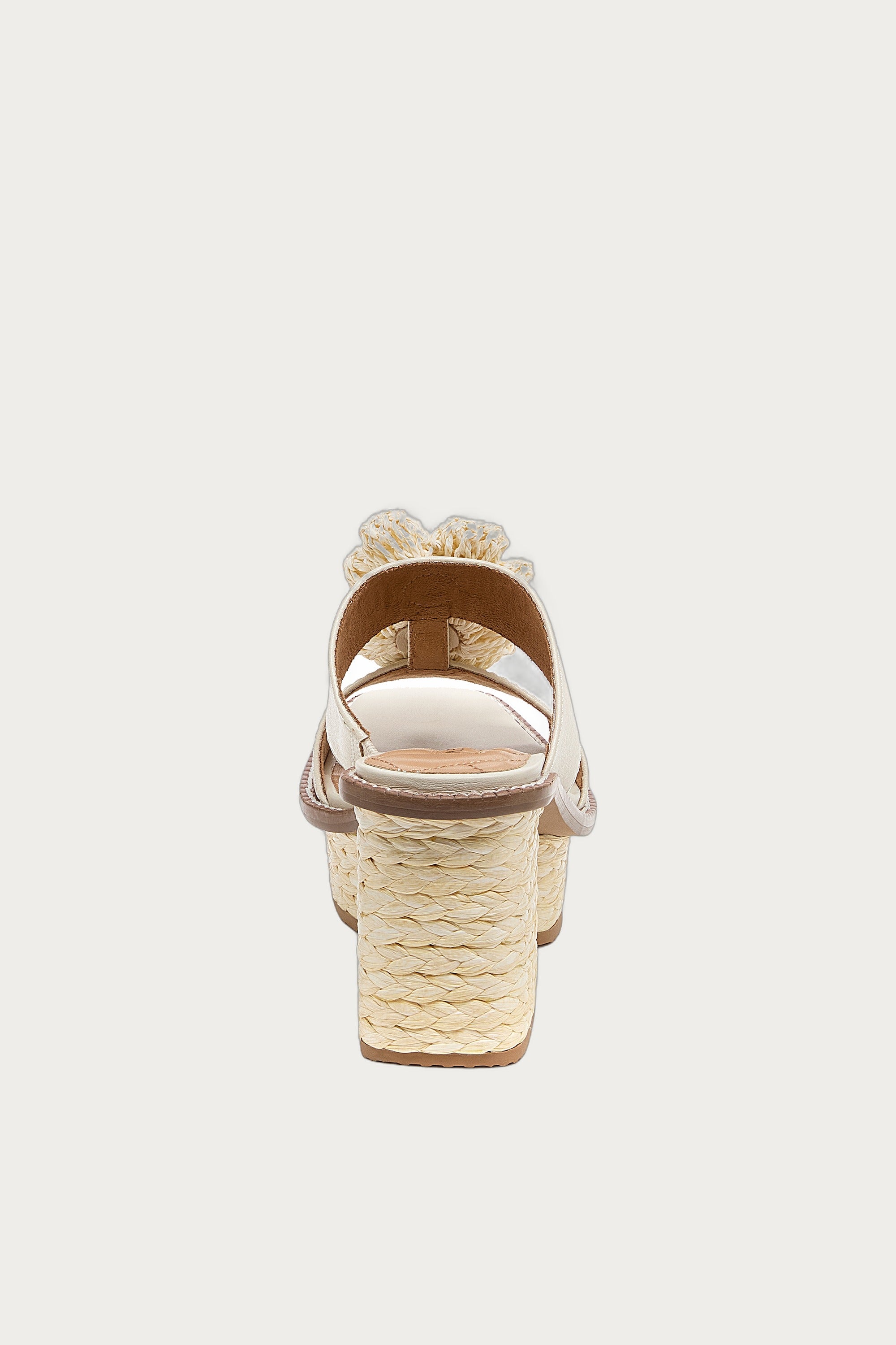 Grandy Raffia Flower Platform Sandals