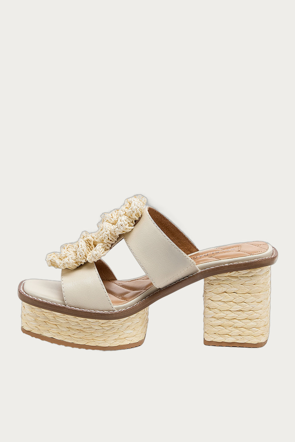 Grandy Raffia Flower Platform Sandals