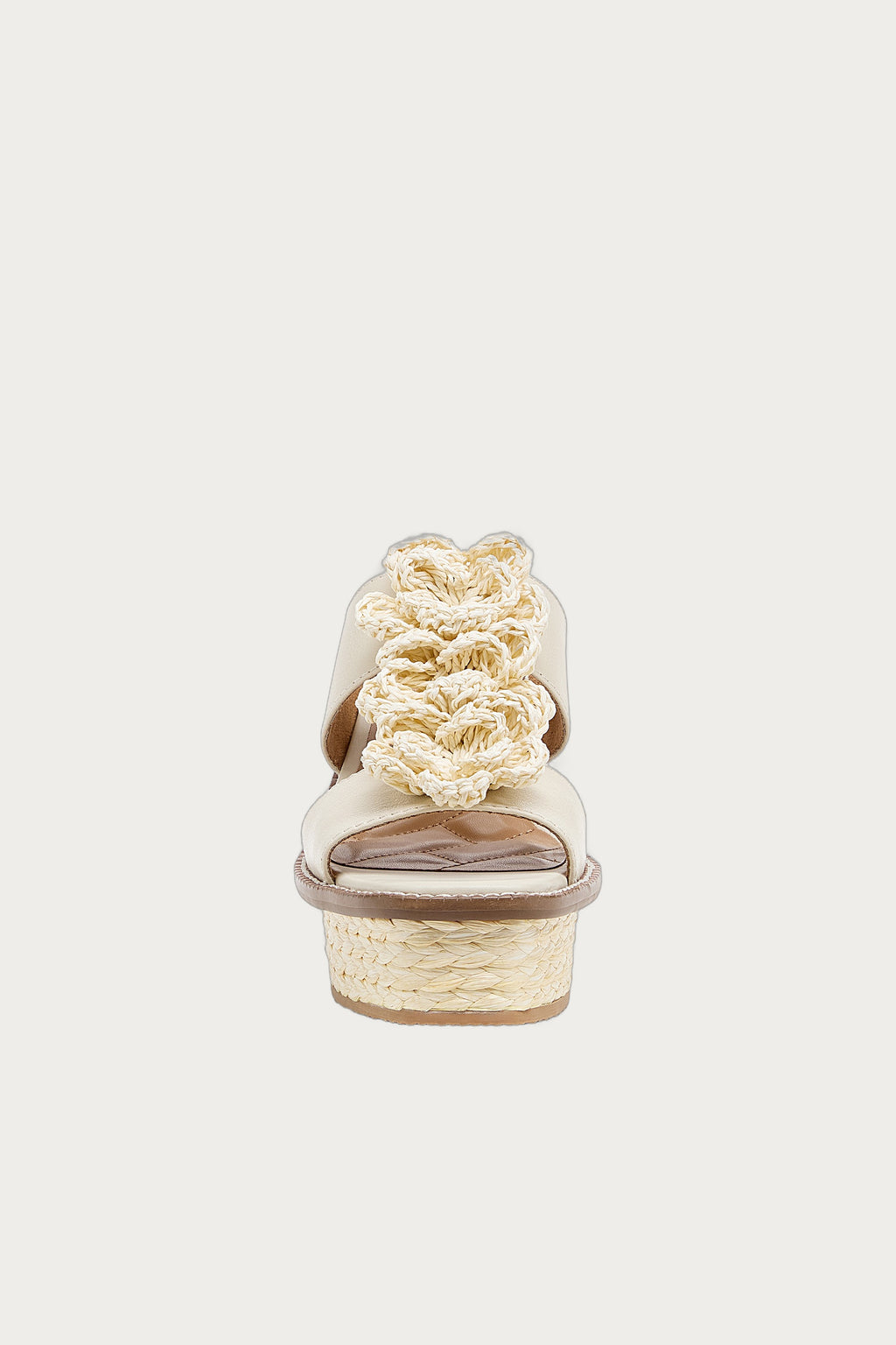 Grandy Raffia Flower Platform Sandals