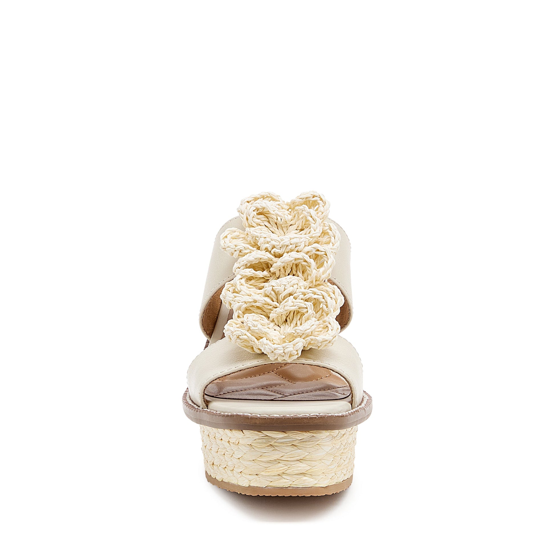 grandy raffia flower platform sandals, women's platform sandals styling detail, Kelsi Dagger Brooklyn
