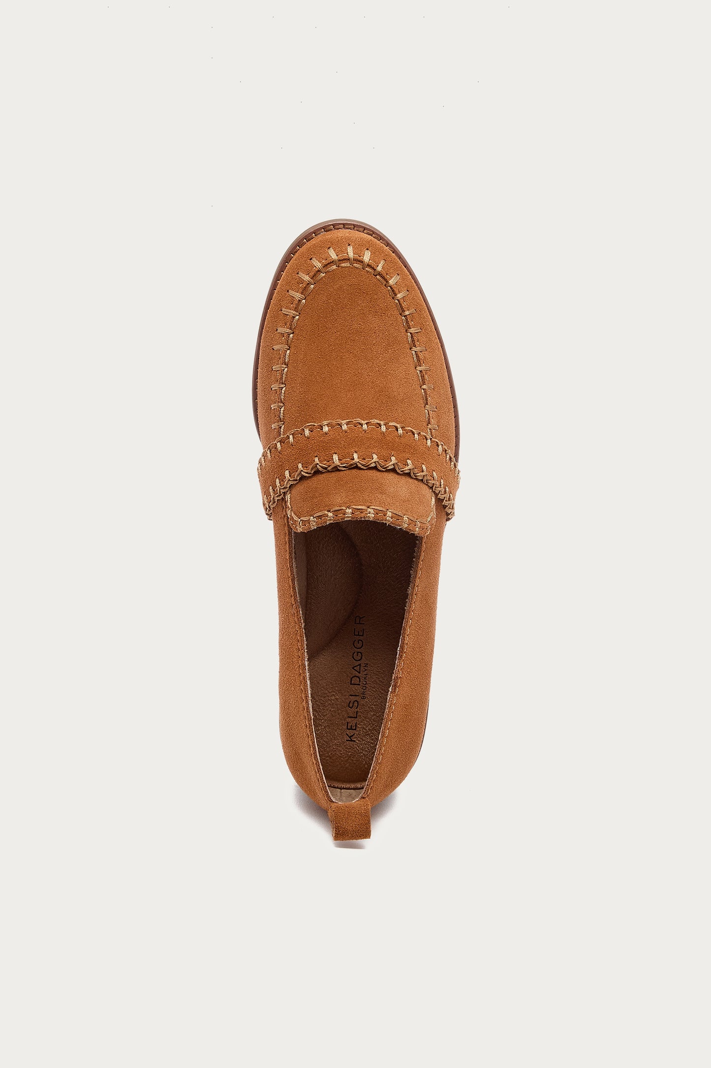 Halo Cognac Block Heel Loafer