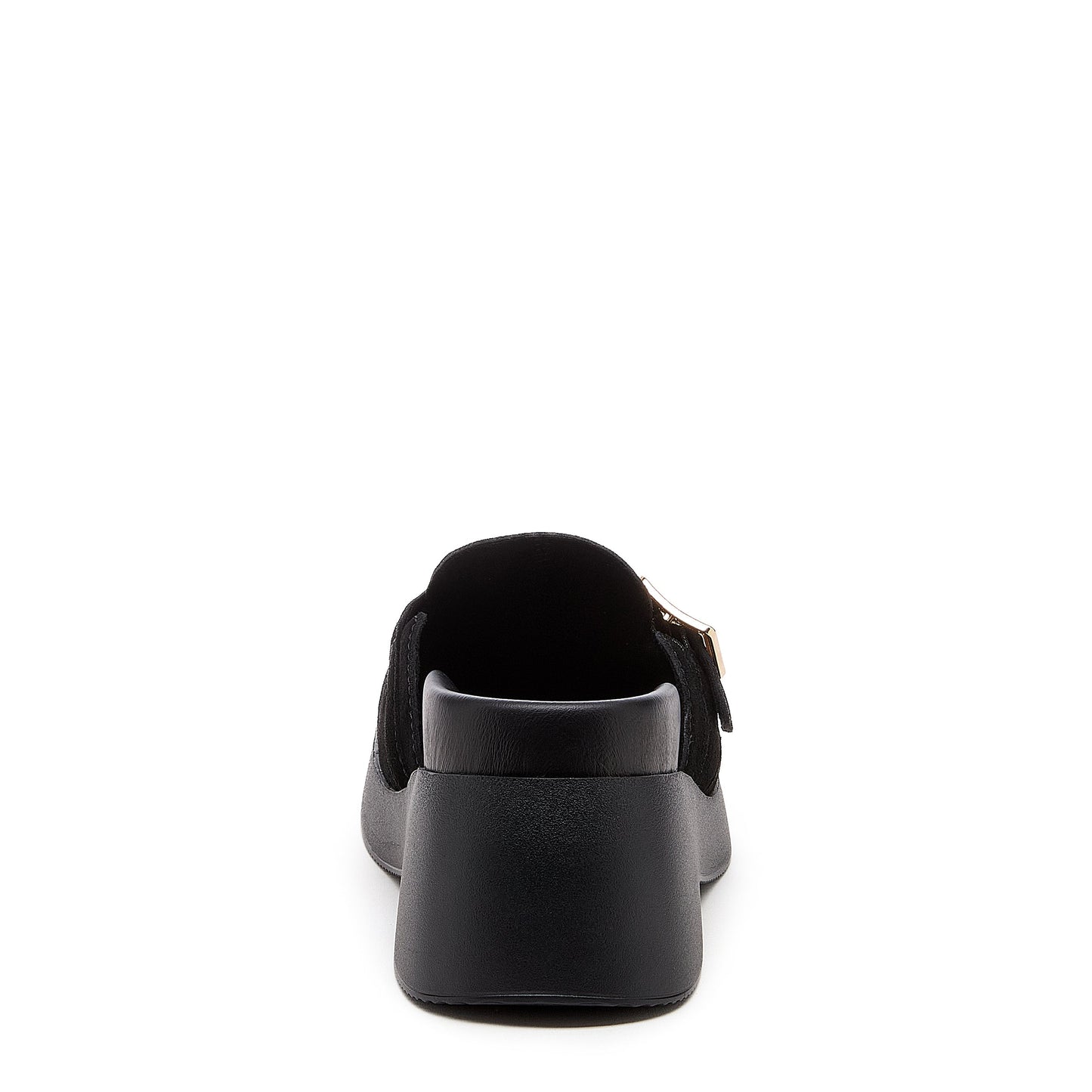 imogin black buckle platform clog, sole and heel construction detail, Kelsi Dagger Brooklyn