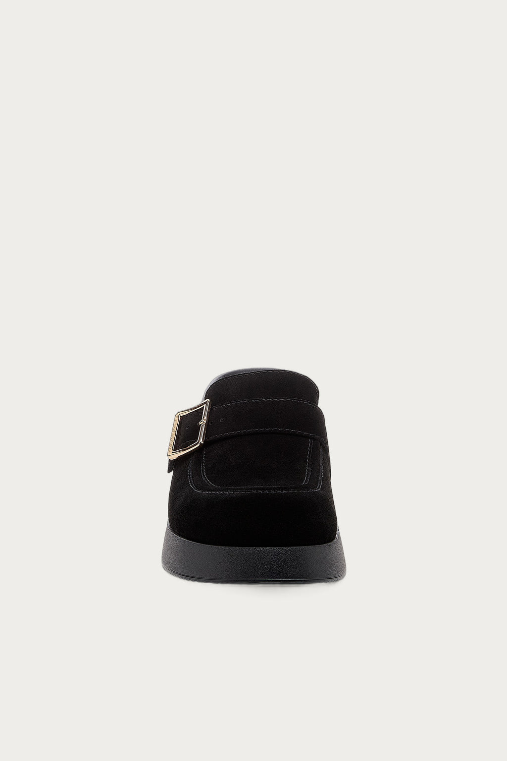 Imogin Black Buckle Platform Clog