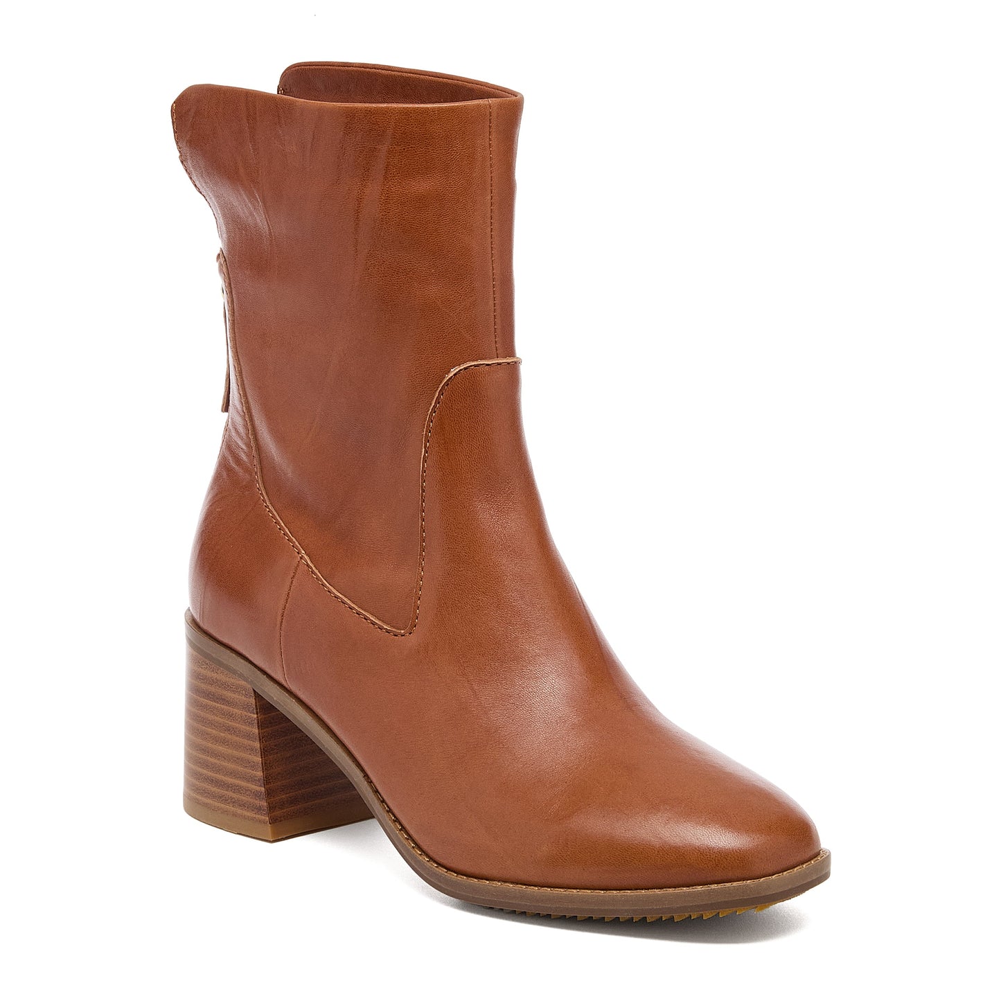 Island Burnt Cognac Leather Booties