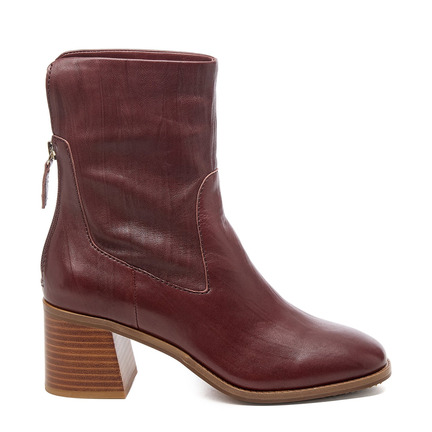 Island Warm Brown Leather Booties