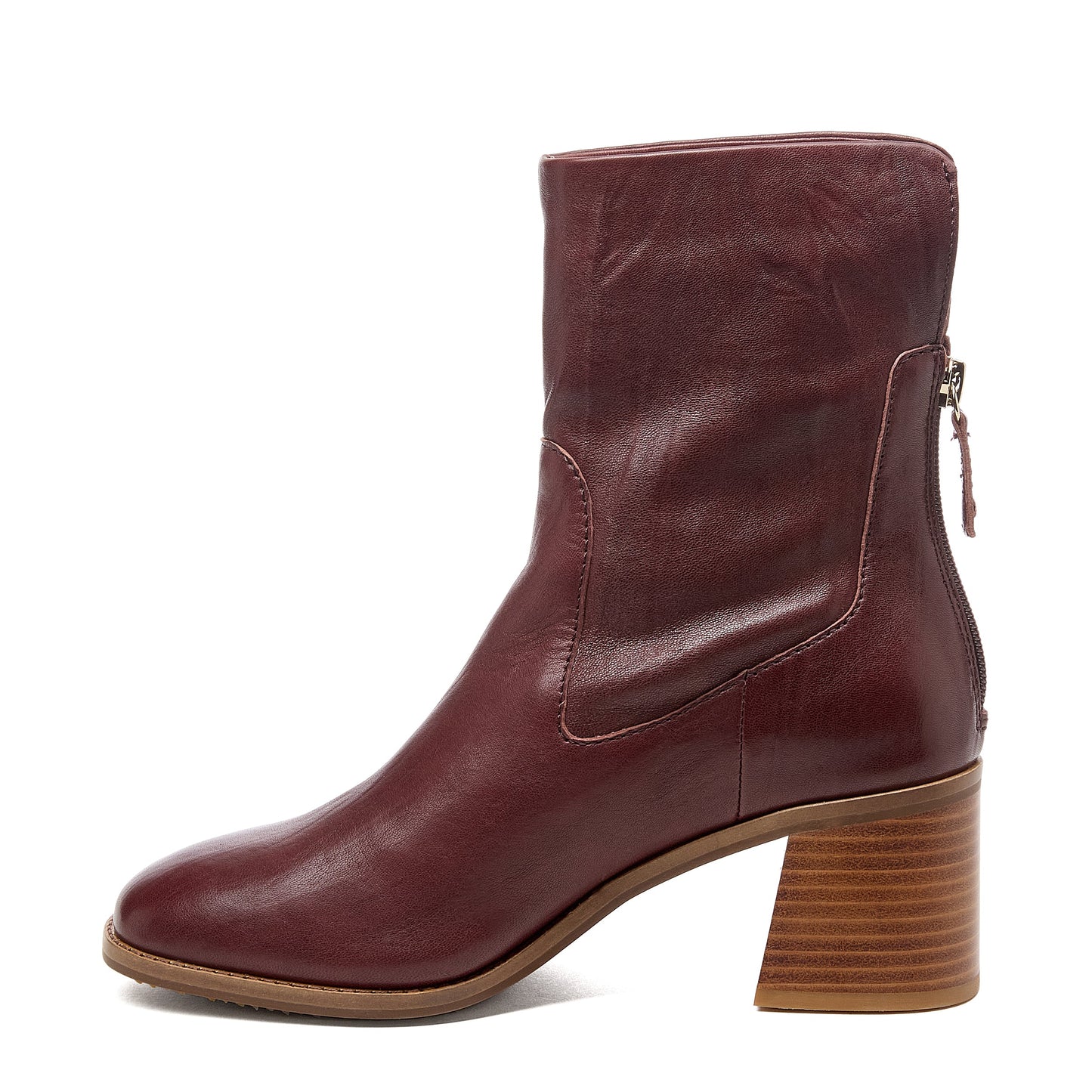 Island Warm Brown Leather Booties