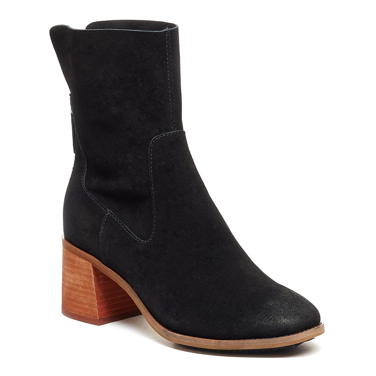 Island Black Suede Wide Width Booties